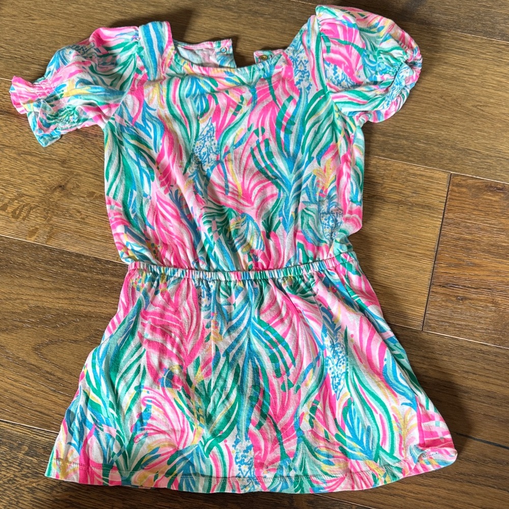 Lilly Pulitzer Pink and Green Kids Casual Dress